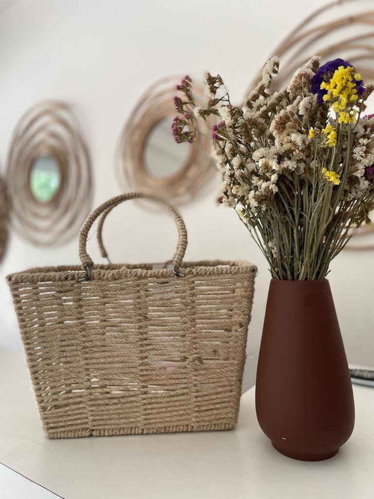 Jute iron frame Basket