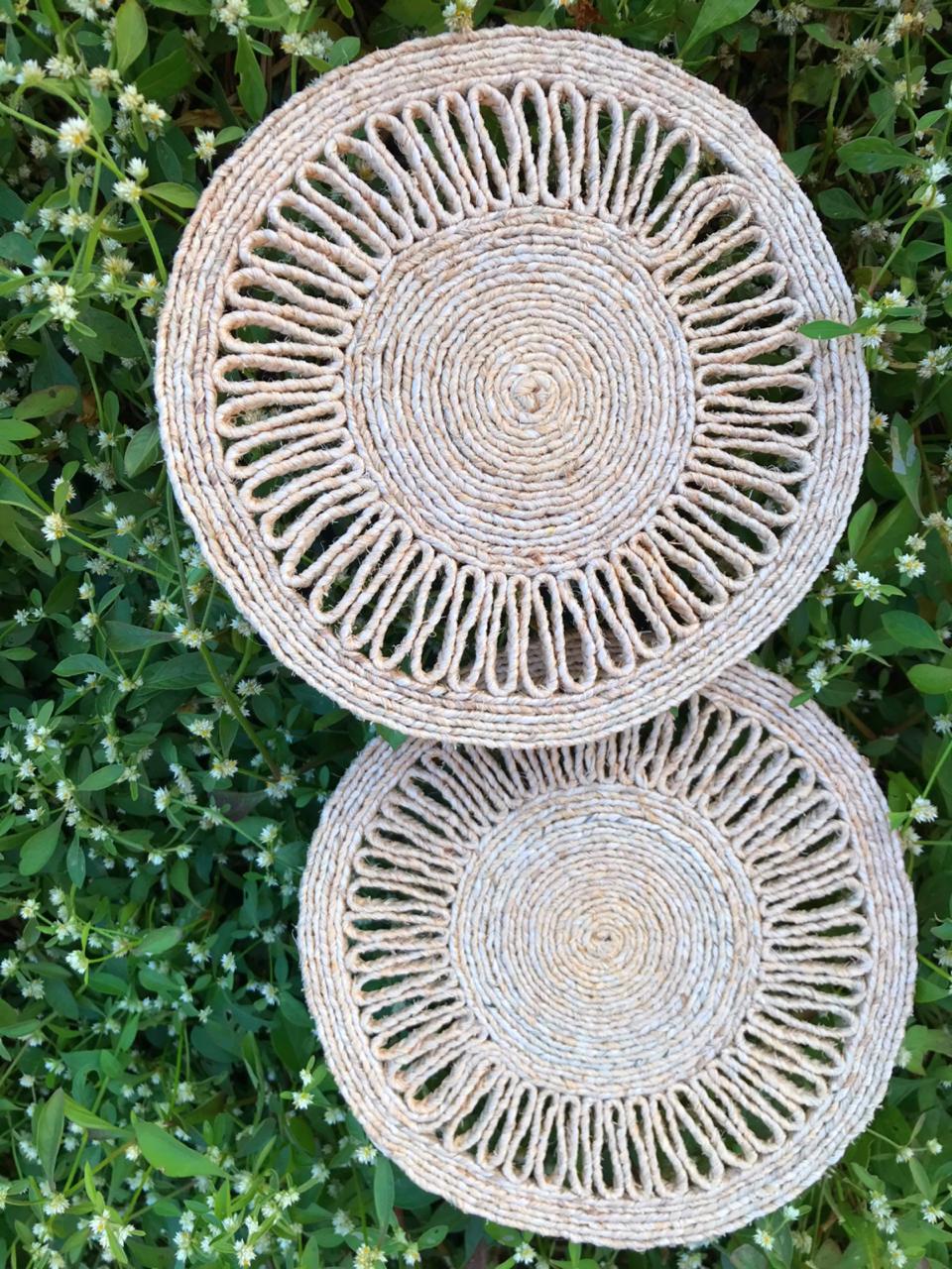 Banana Fibre Coaster/Placemat | Pack of 6 | 7 Inches