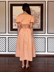 Daisy Cut-Out Dress | Digital Floral Print