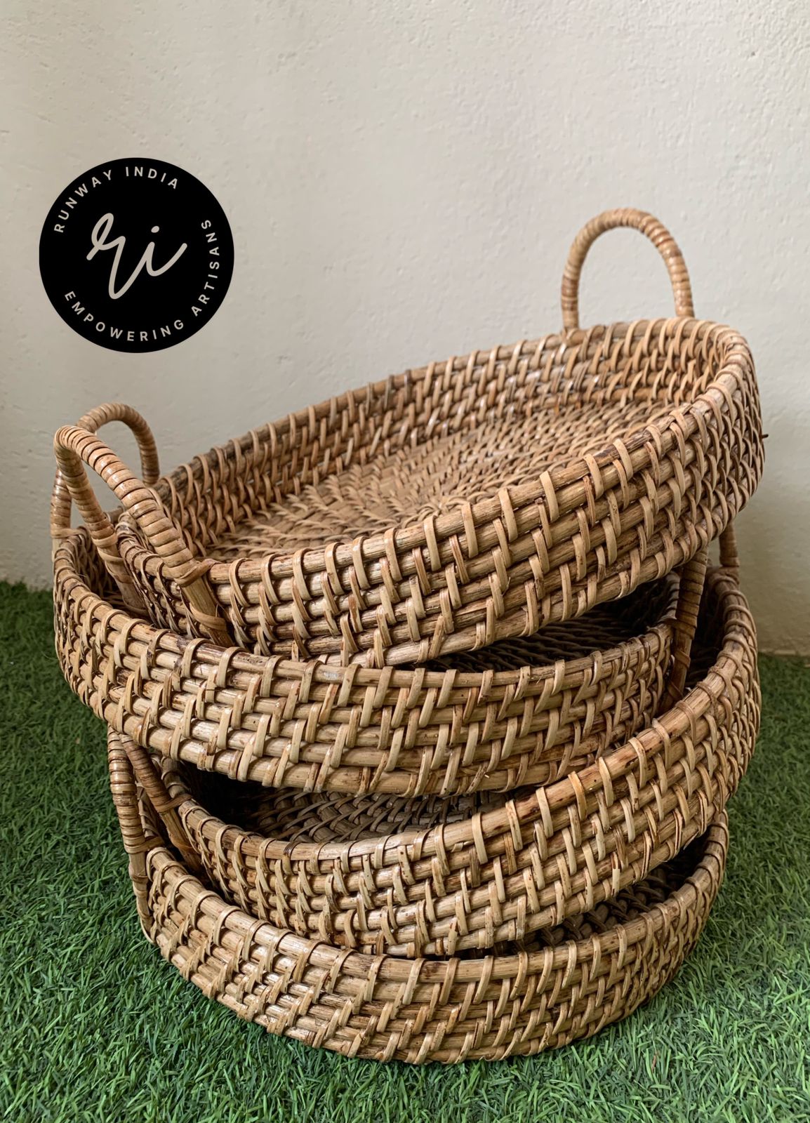 Rattan cane Multipurpose Tray