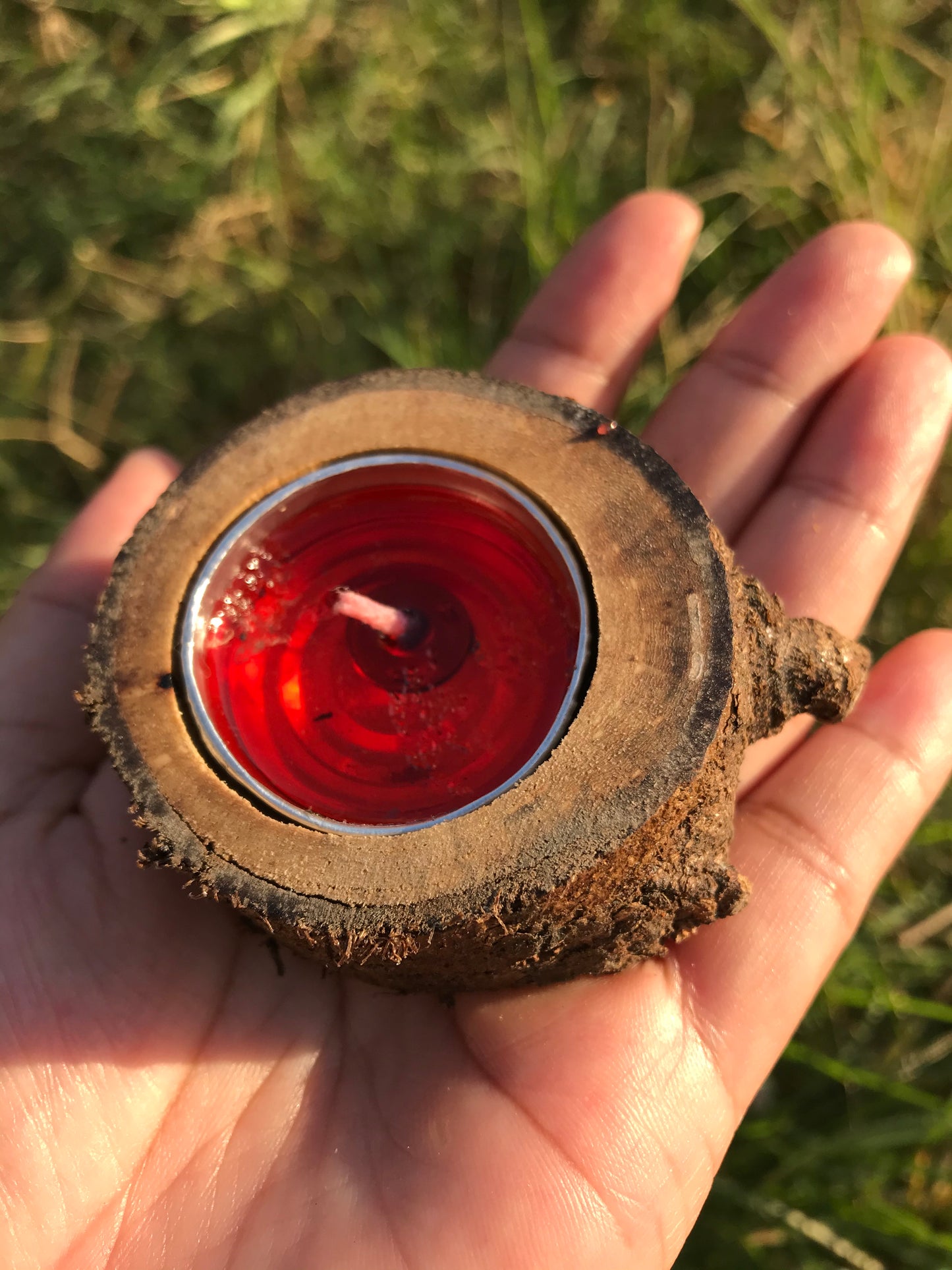 Reusable wooden festive Candles