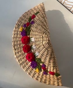 KAUNA EMBROIDERED MOON CLUTCH