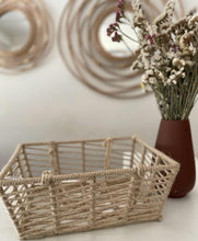 Load image into Gallery viewer, Jute iron frame Rectangular Basket
