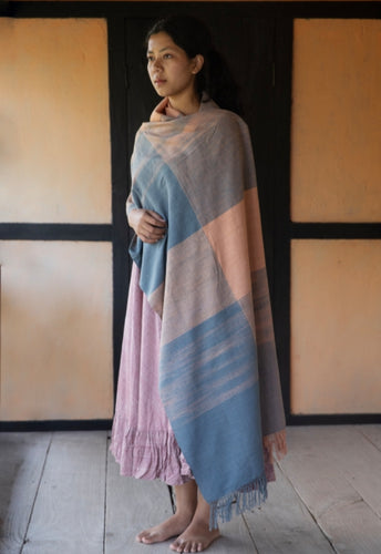 ROSE BLUE | ERI SILK STOLE