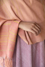 Load image into Gallery viewer, PEACH LINE ERI SILK SHAWL
