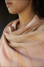 Load image into Gallery viewer, PEACH LINE ERI SILK SHAWL
