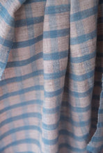 Load image into Gallery viewer, BLUE PLAID | ERI SILK STOLE
