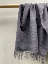 Load image into Gallery viewer, Eri Silk Charcoal Grey Shawl
