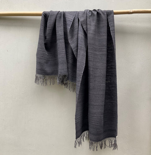 Eri Silk Charcoal Grey Shawl