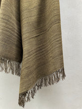 Load image into Gallery viewer, Eri Silk Dark Green Shawl
