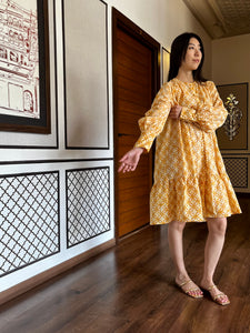 Sunbeam Shirt Dress | Floral Block Print