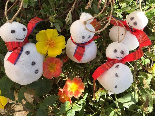 Handmade Snow Man for Christmas Decor