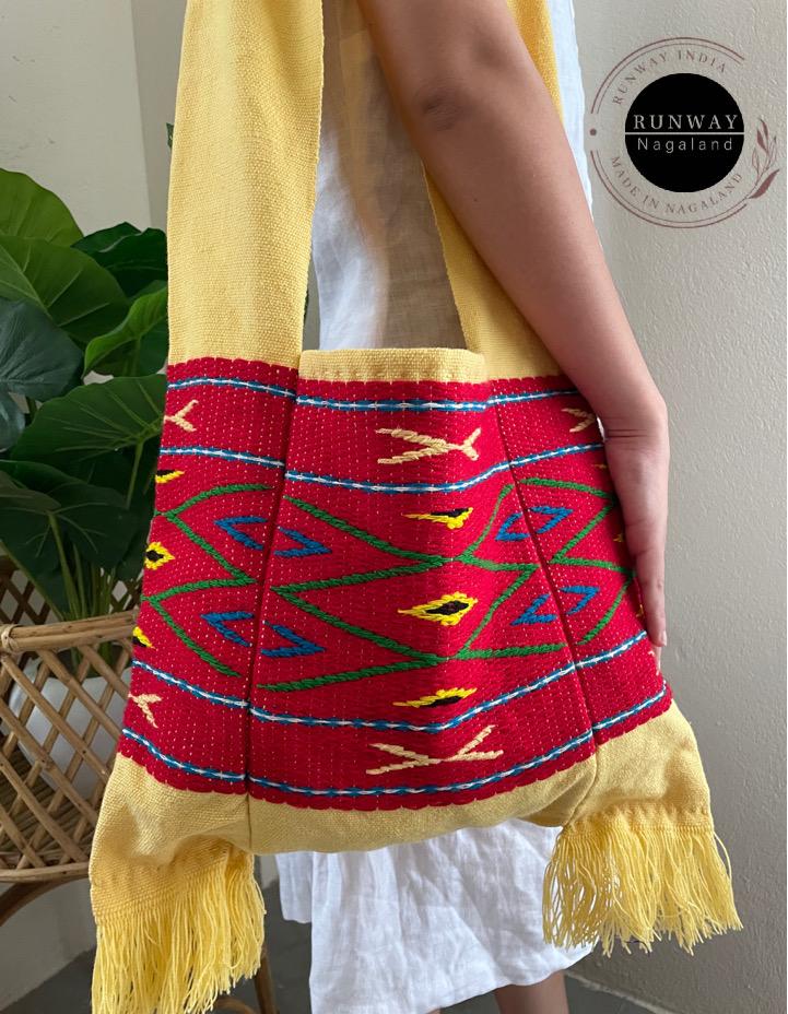 KEYVOX Recycled Cotton Handloom Basket Bag with Wooden Handle for Women -  Chic Shoulder Fabric Tote Handbag - Handmade Boho Hippie Style: Handbags:  Amazon.com