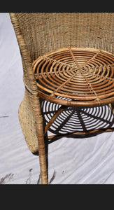 Cane dolphin shaped chair