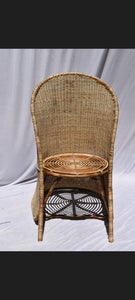 Cane dolphin shaped chair
