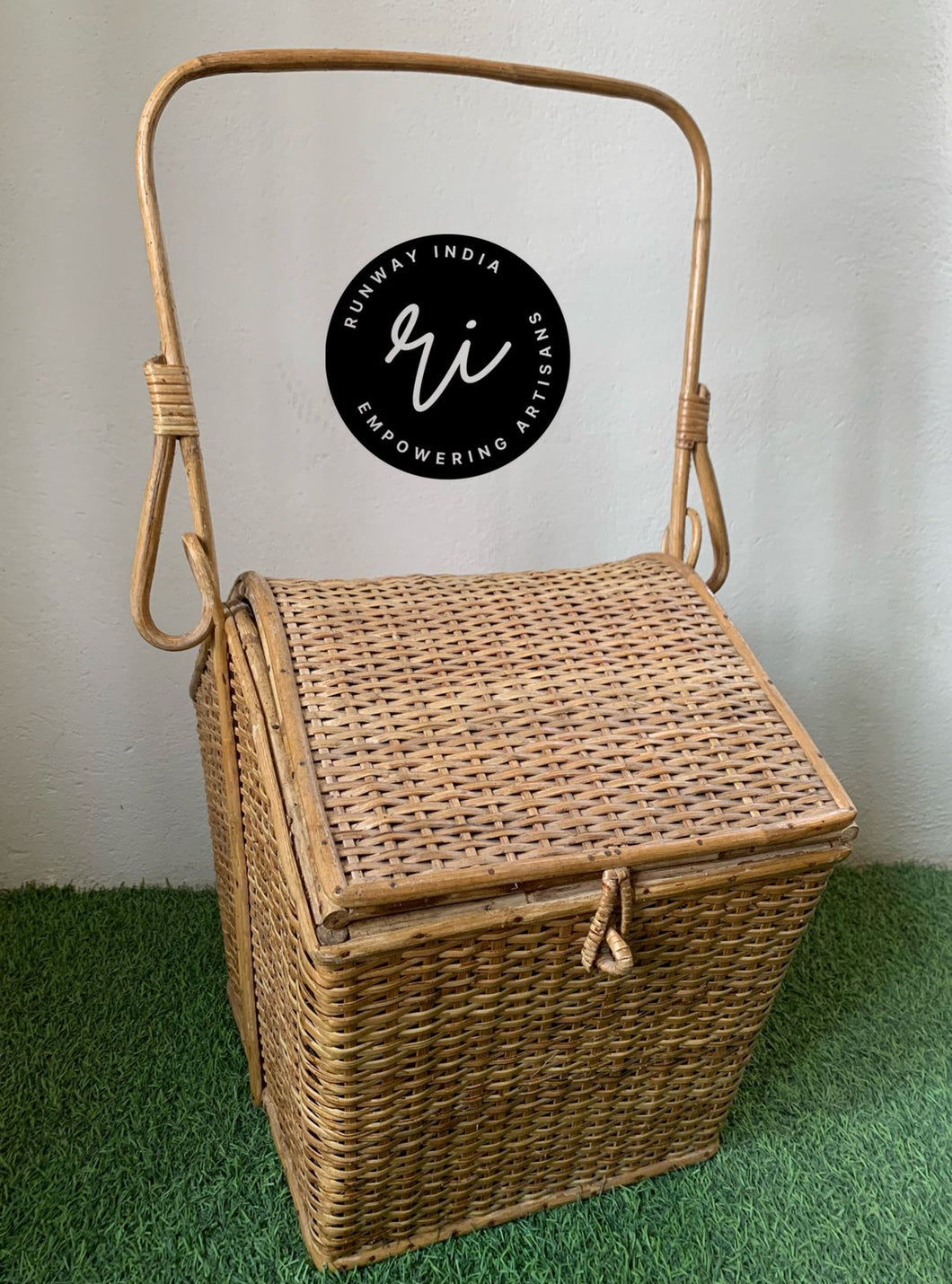 Rattan Cane Web Picnic Basket | Storage Basket