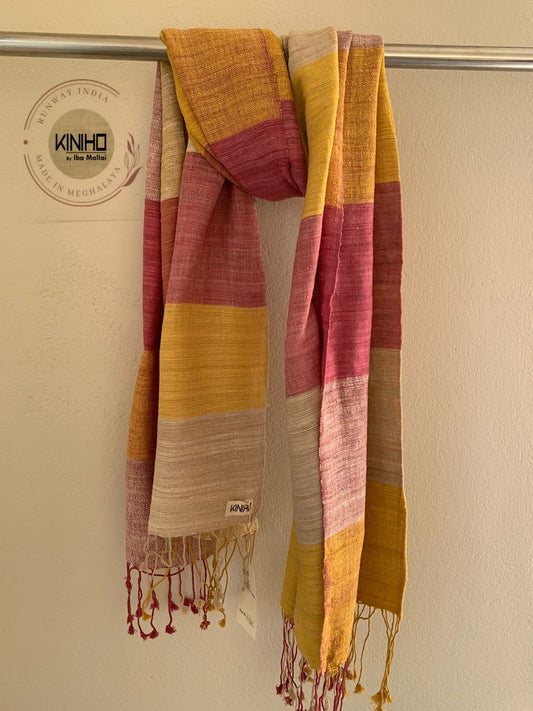 Naturally Dyed Eri silk stole