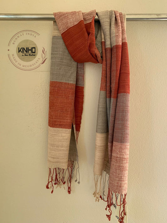 Naturally Dyed Eri silk stole