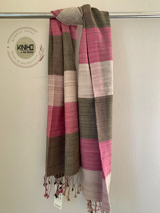 Naturally Dyed Eri silk stole