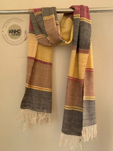 Naturally Dyed Eri silk stole