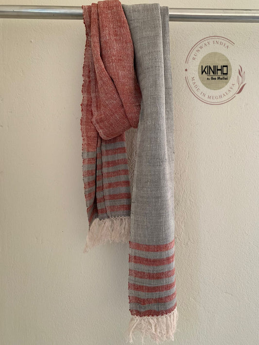 Naturally Dyed Eri silk stole