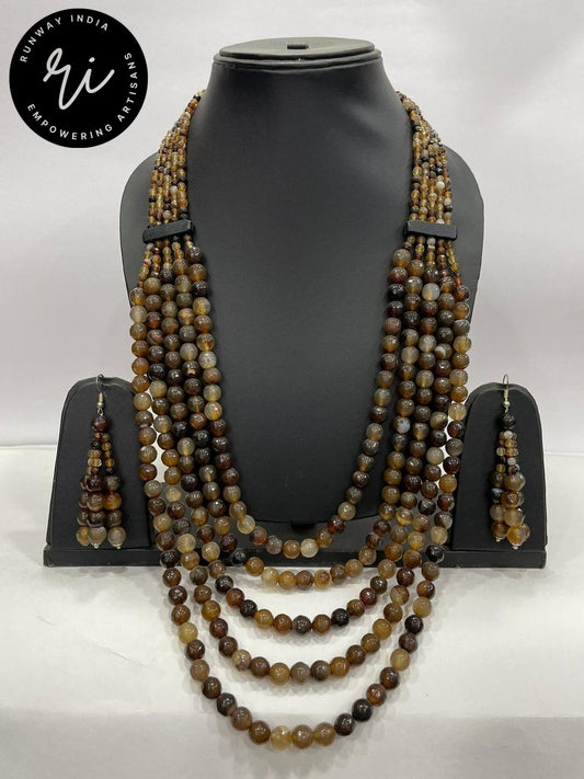 GTJ Necklace Set | Onyx Stone