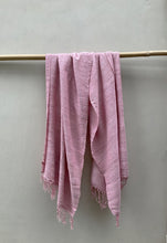 Load image into Gallery viewer, Eri Silk Pink Netted Shawl
